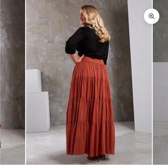 erika pena RITA HIGH LOW BOHEMIAN SKIRT Ruffle Hand Dyed Sz M/L NEW - Picture 4 of 16